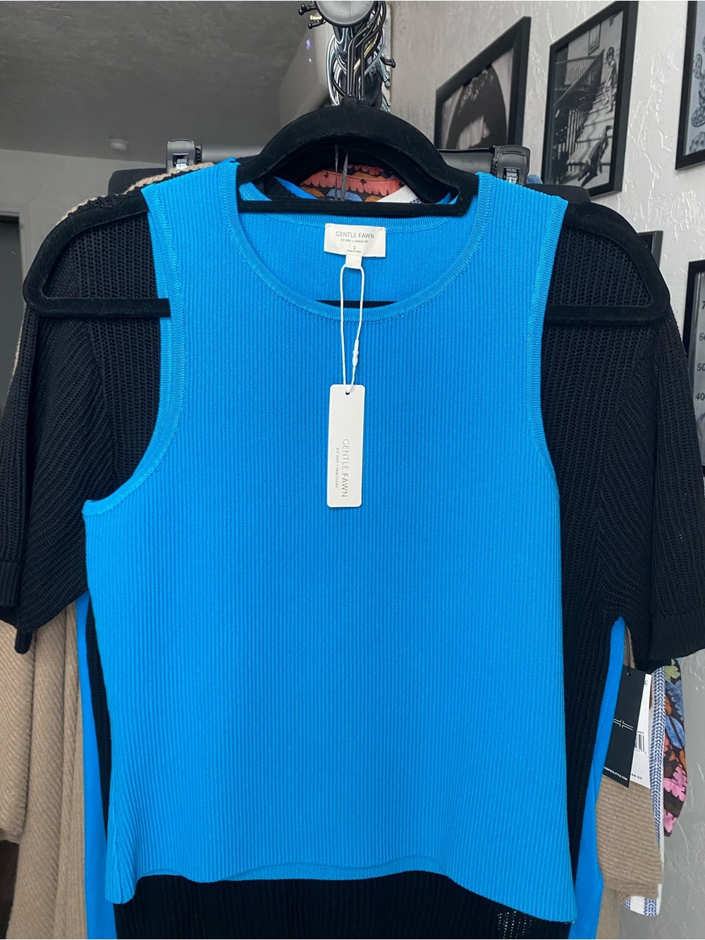 Gentle Fawn Bright Blue Ribbed Tank Top